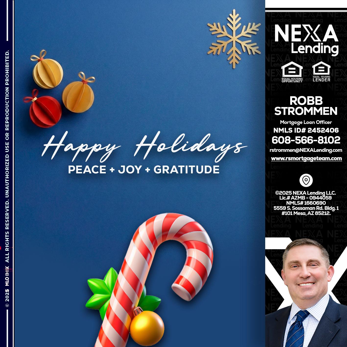 HAPPY HOLIDAYS - Robb Strommen -Mortgage Loan Officer