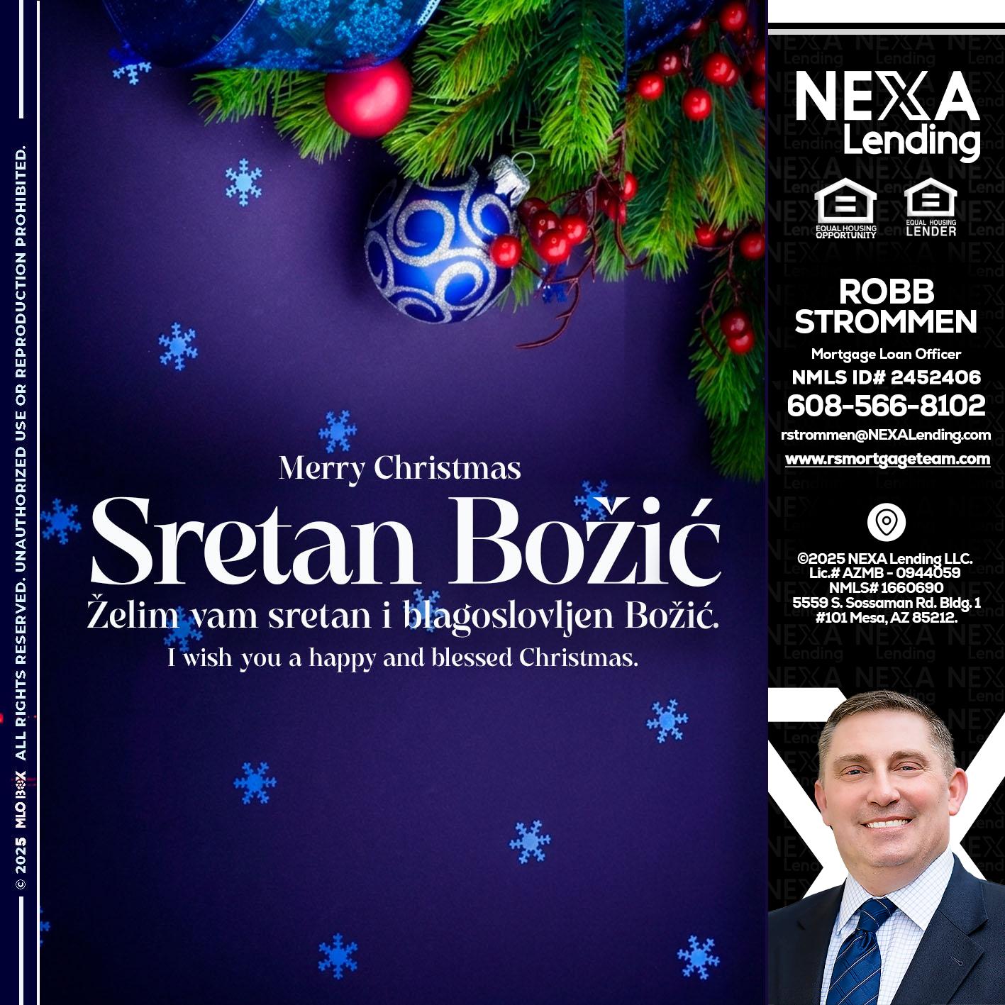 Sretan Božić - Robb Strommen -Mortgage Loan Officer