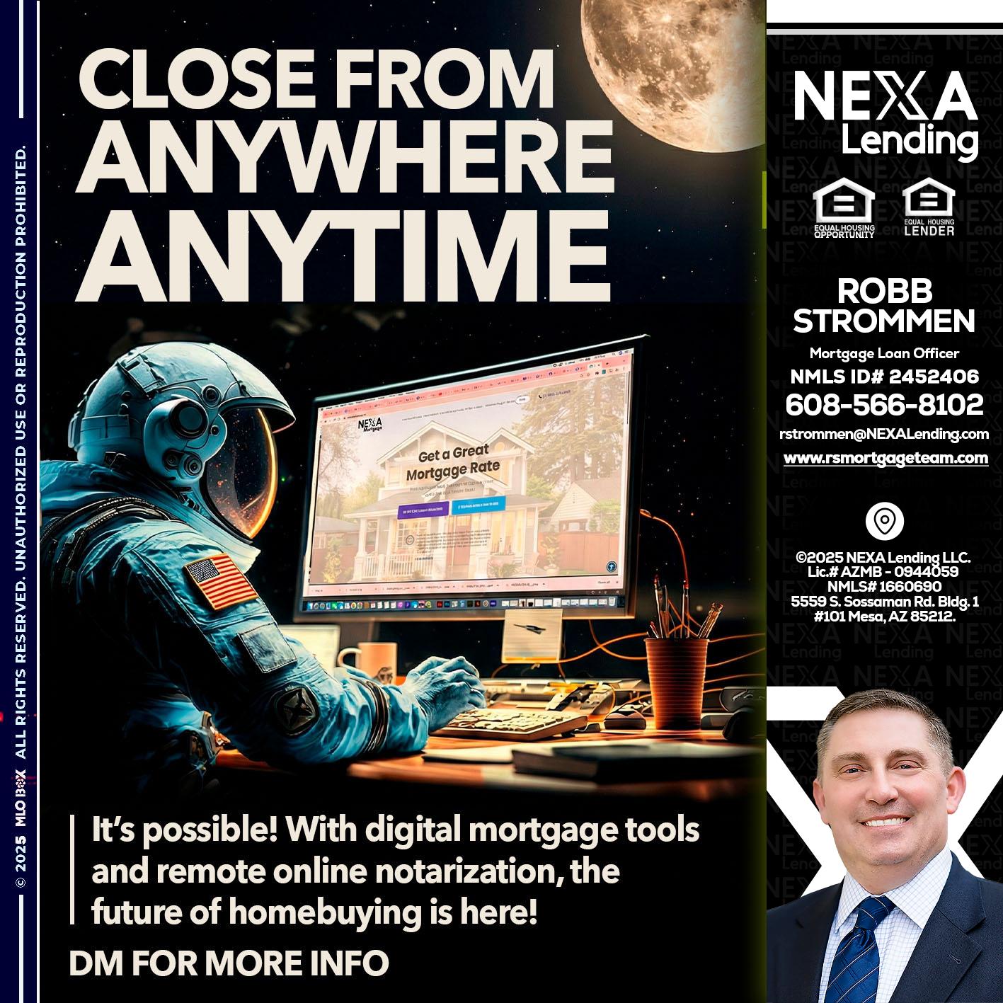 close from - Robb Strommen -Mortgage Loan Officer