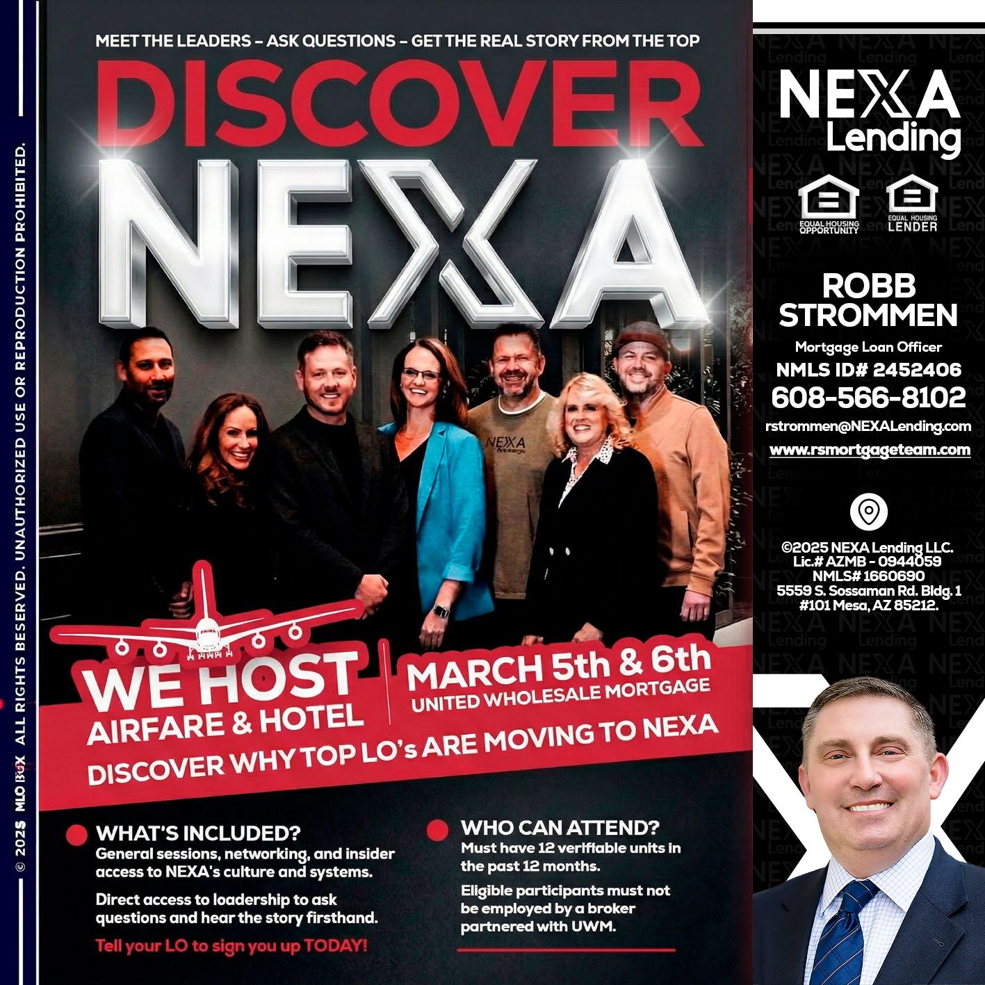 DISCOVER NEXA - Robb Strommen -Mortgage Loan Officer