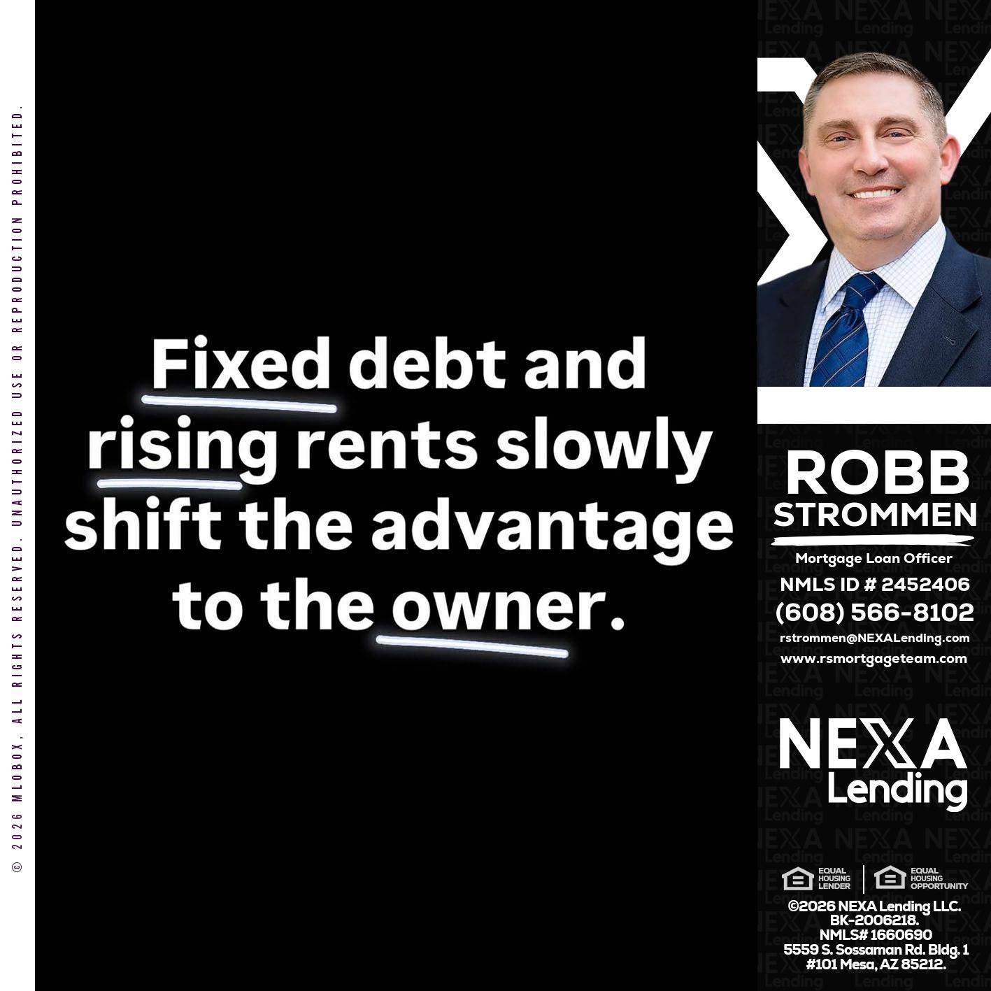 FIXED DEBT - Robb Strommen -Mortgage Loan Officer
