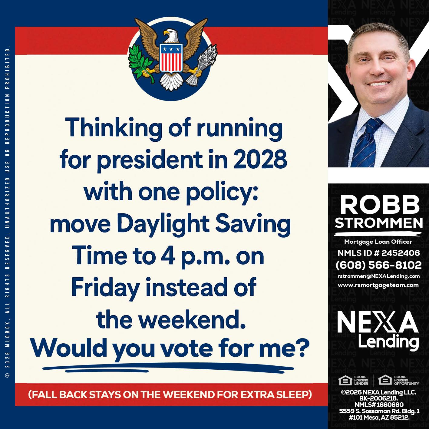 THINKING OF RUNING - Robb Strommen -Mortgage Loan Officer