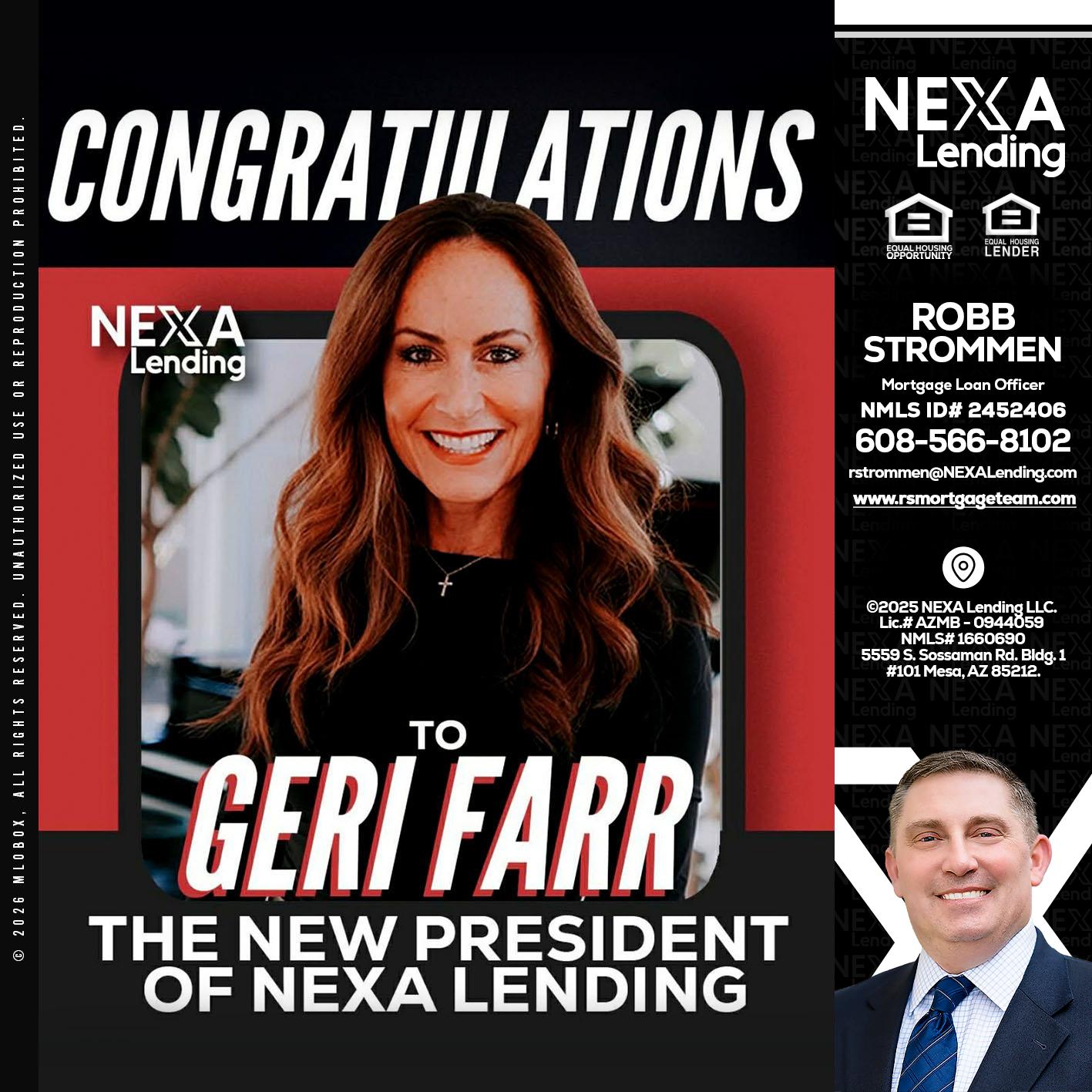 CONGRATULATIONS - Robb Strommen -Mortgage Loan Officer