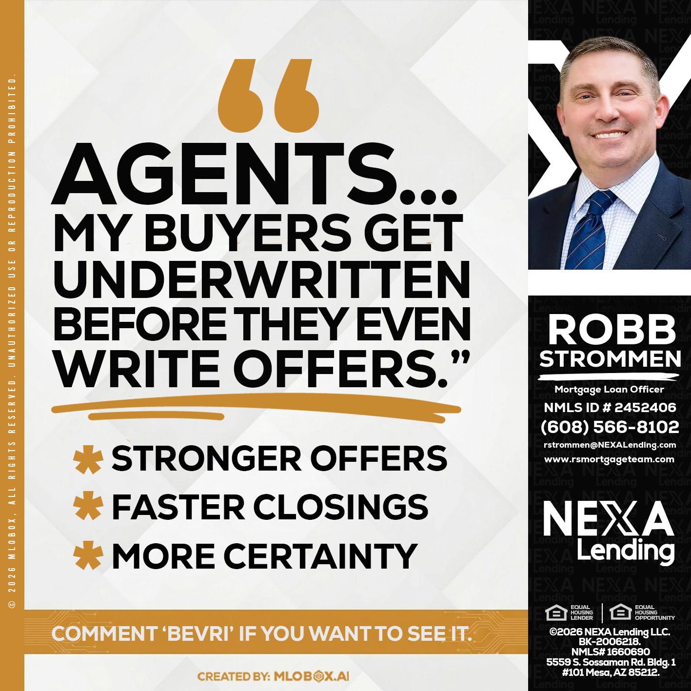 agents - Robb Strommen -Mortgage Loan Officer