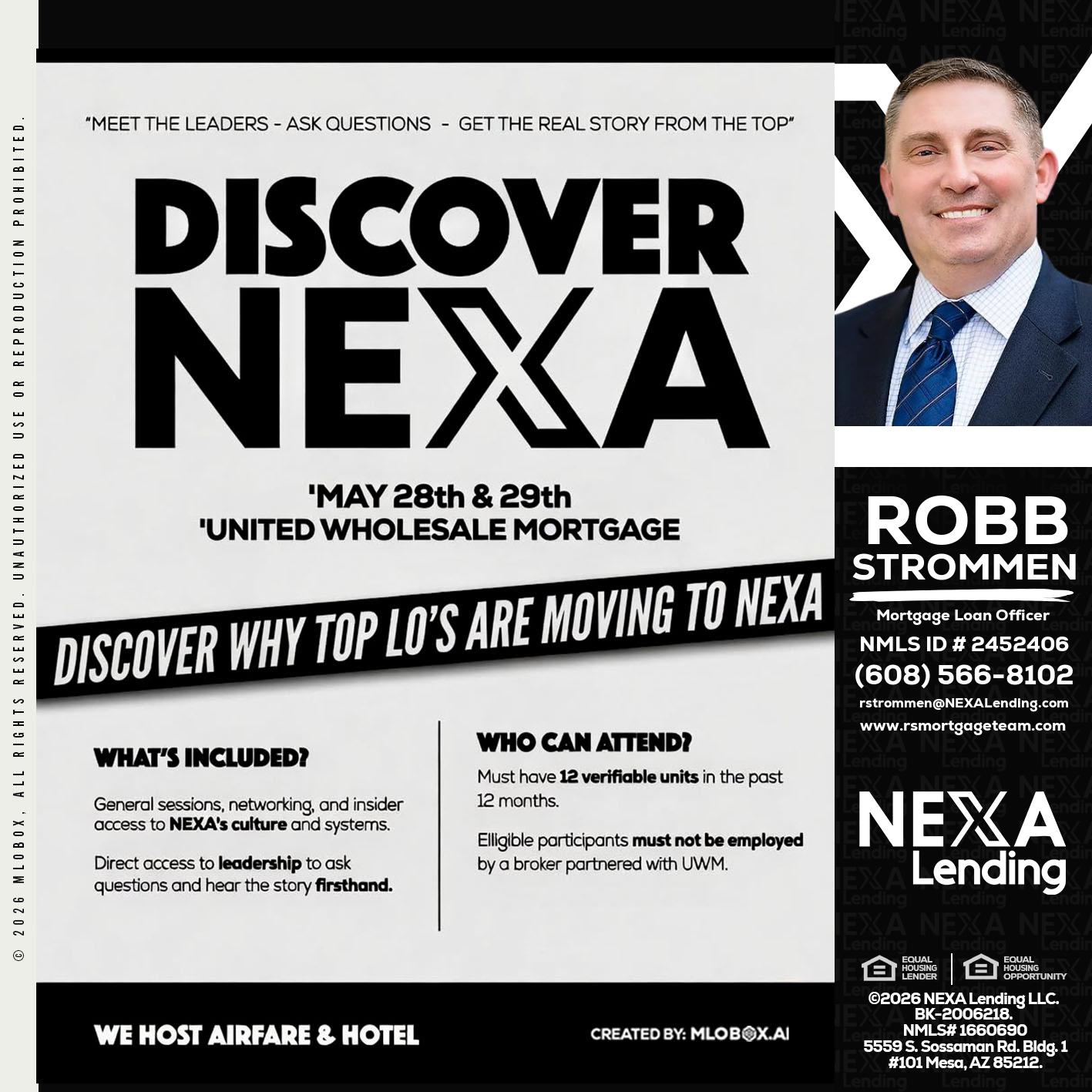 DISCOVER NEXA - Robb Strommen -Mortgage Loan Officer