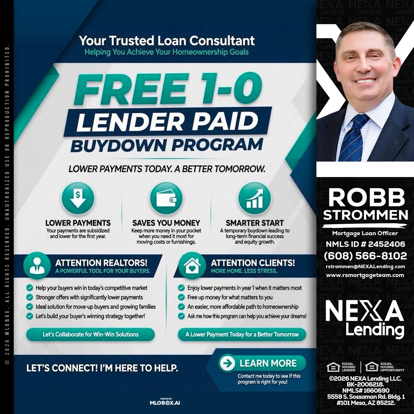 FREE 1-0 - Robb Strommen -Mortgage Loan Officer