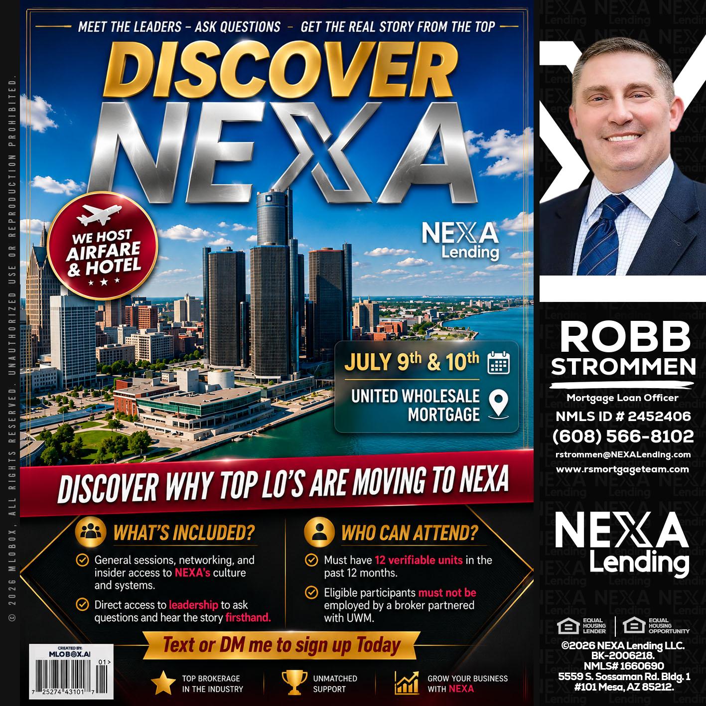 DISCOVER NEXA - Robb Strommen -Mortgage Loan Officer