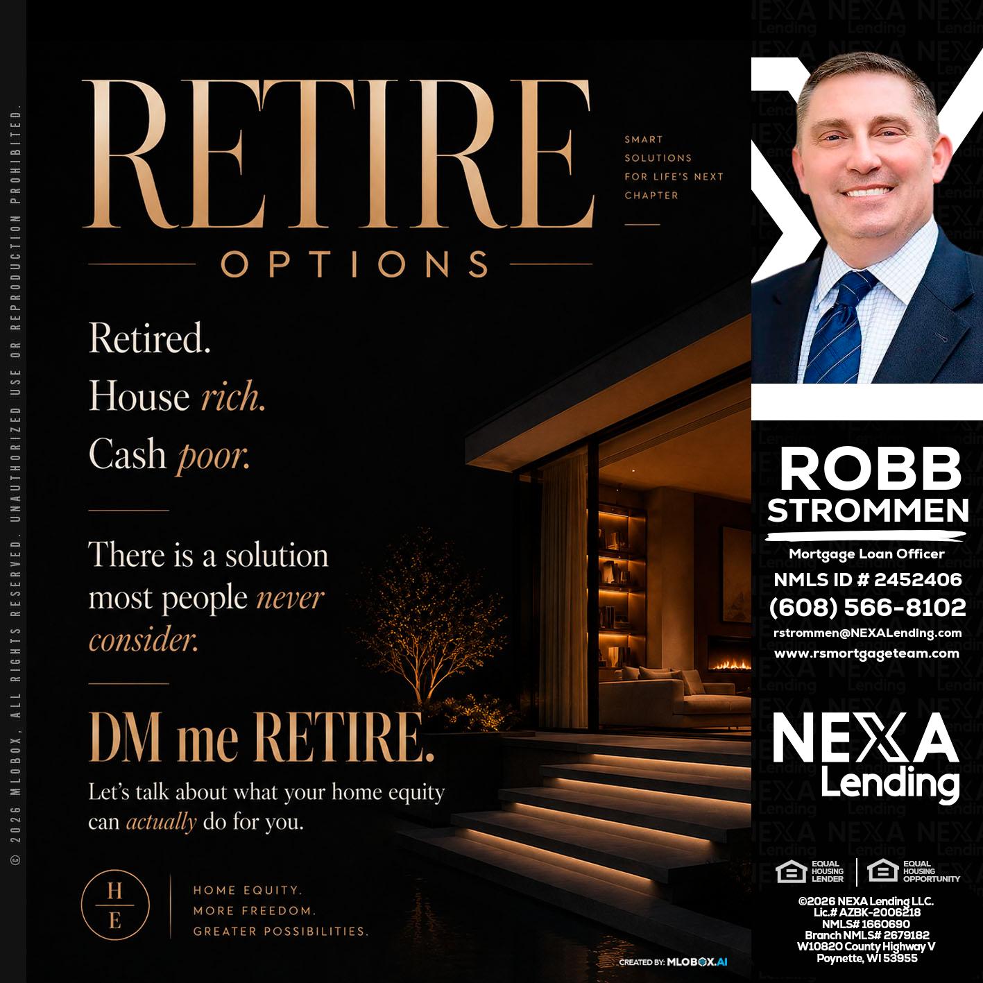 RETIRE LOANS - Robb Strommen -Mortgage Loan Officer