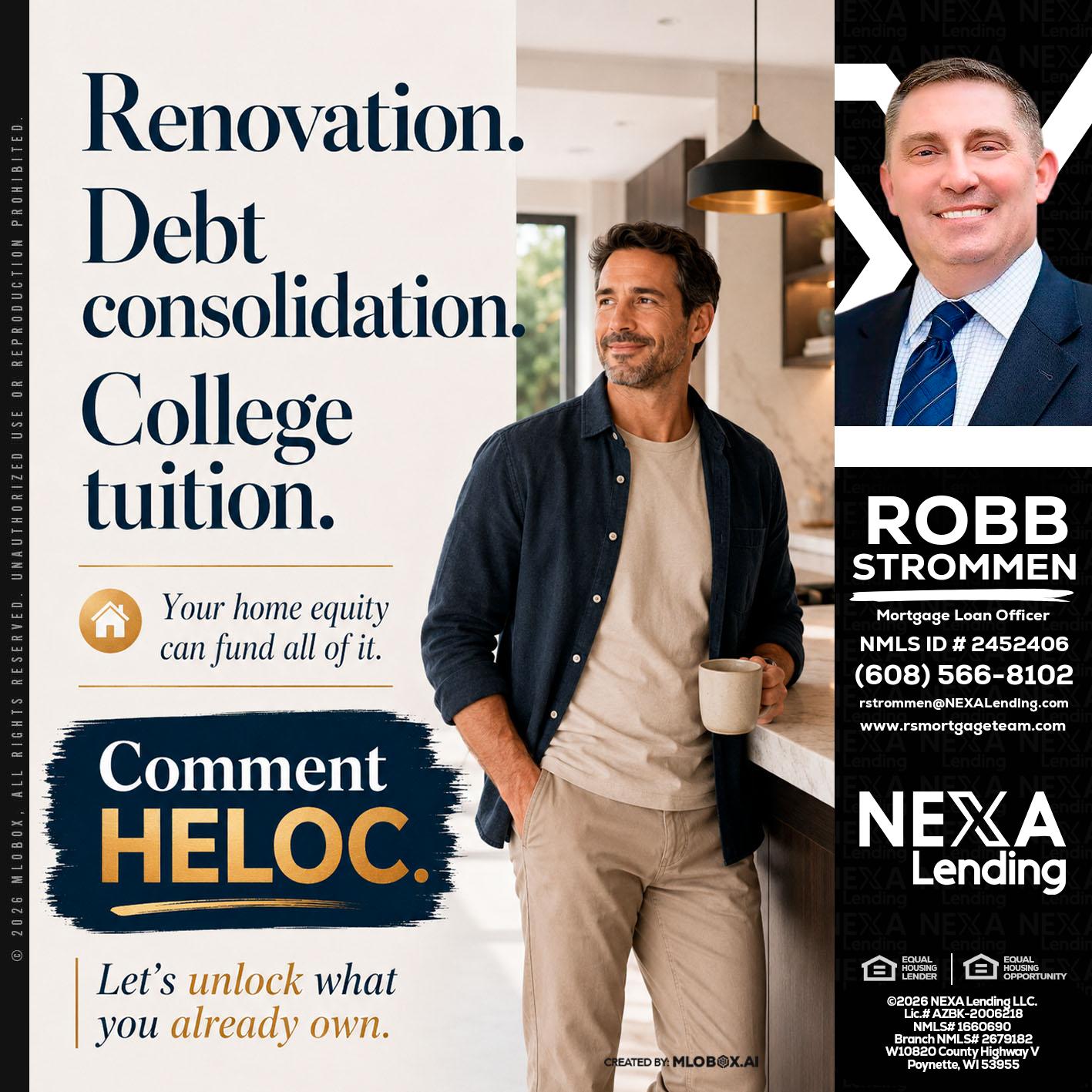 RENOVATION DEBT - Robb Strommen -Mortgage Loan Officer