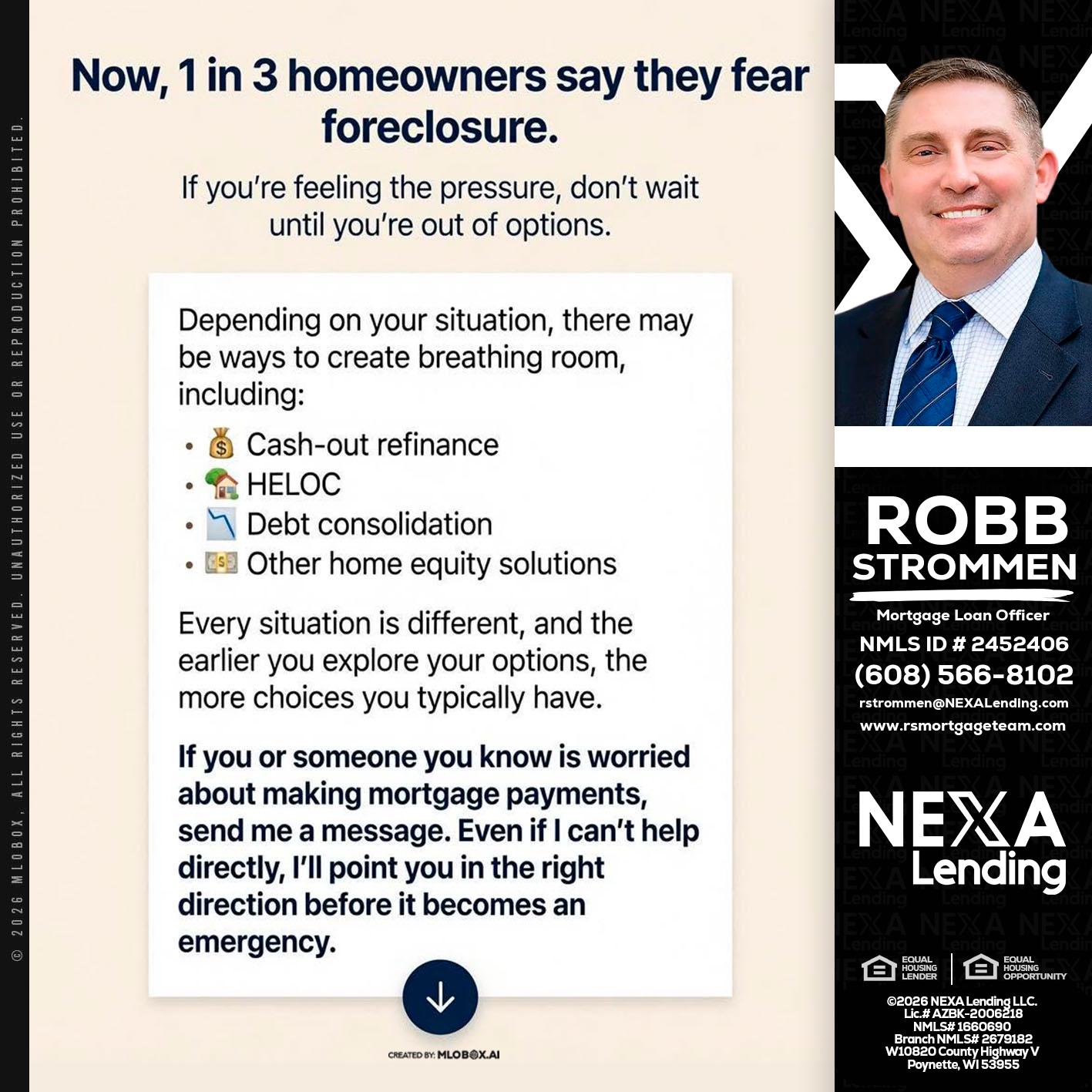 NOW, 1 IN 3 - Robb Strommen -Mortgage Loan Officer