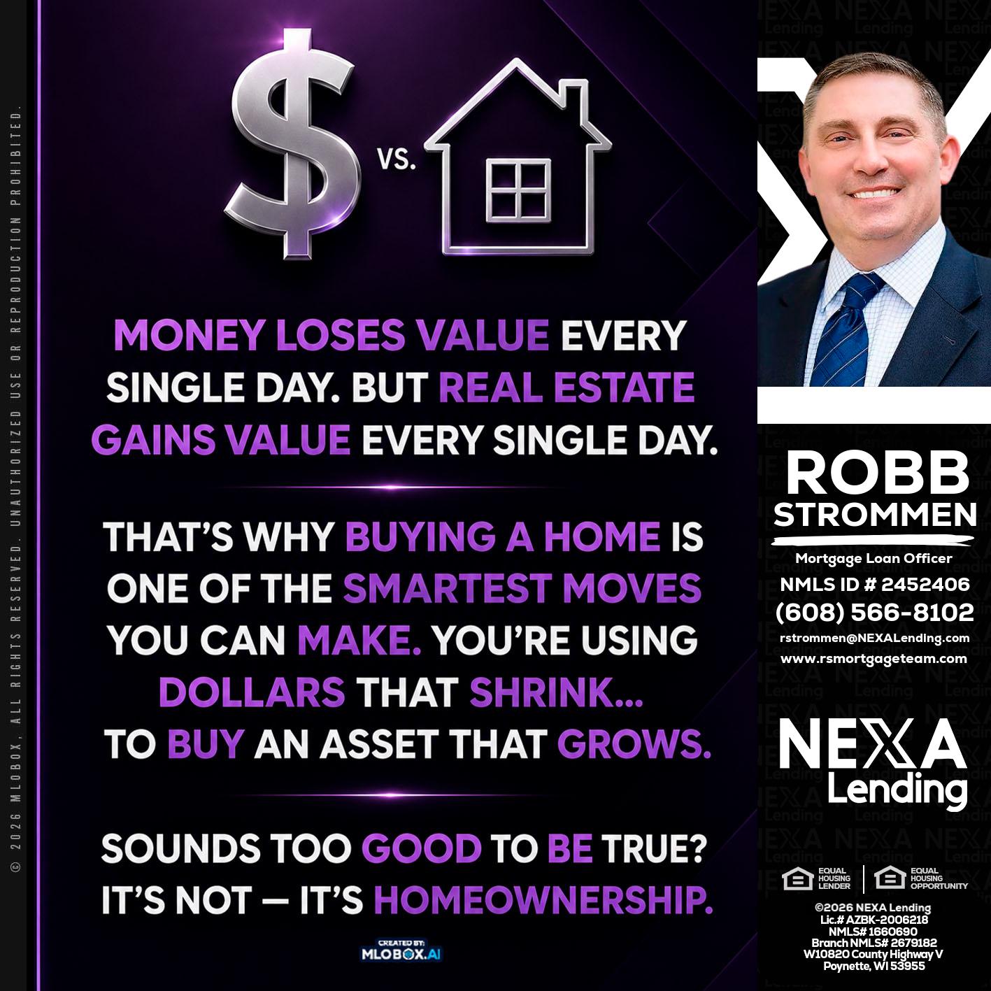 MONEY LOSES - Robb Strommen -Mortgage Loan Officer