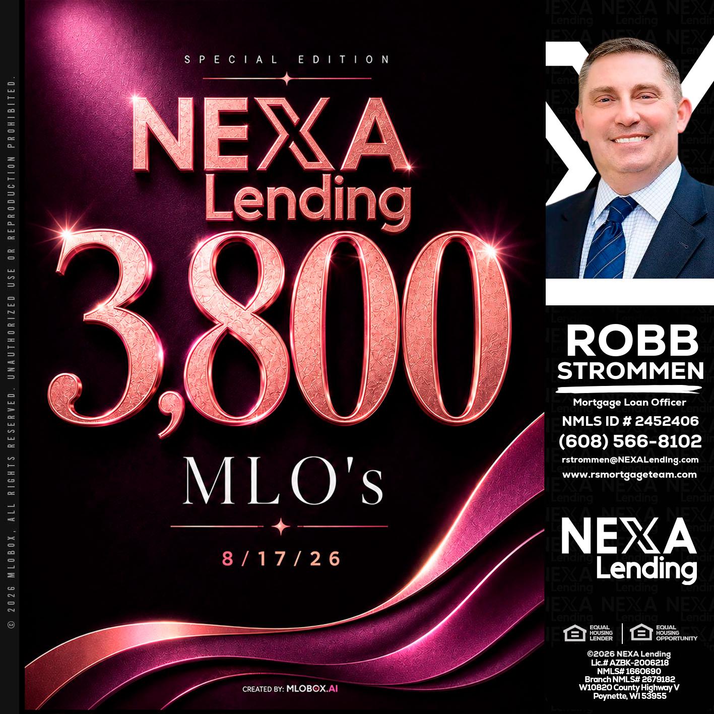 3800 MLOs - Robb Strommen -Mortgage Loan Officer