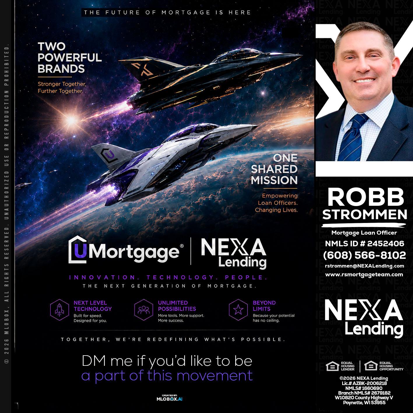 U Mortgage + NEXA lending - Robb Strommen -Mortgage Loan Officer