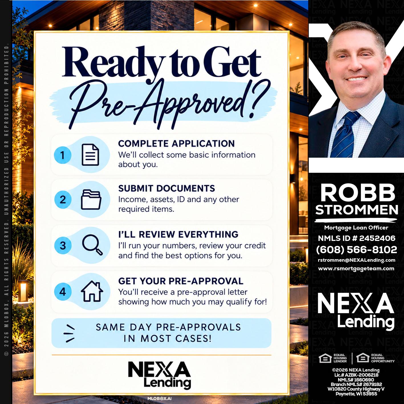 ready to get - Robb Strommen -Mortgage Loan Officer