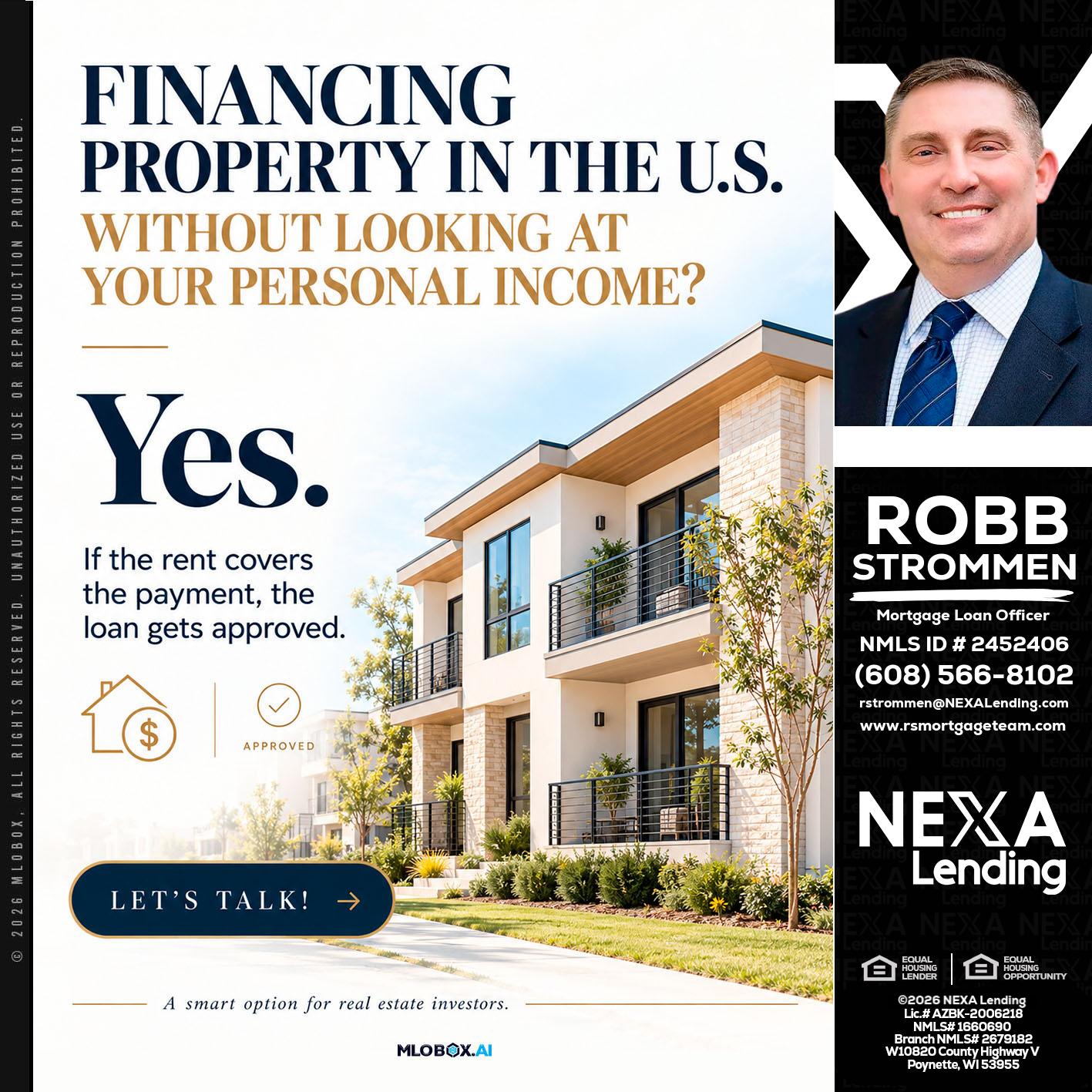 FINANCING - Robb Strommen -Mortgage Loan Officer