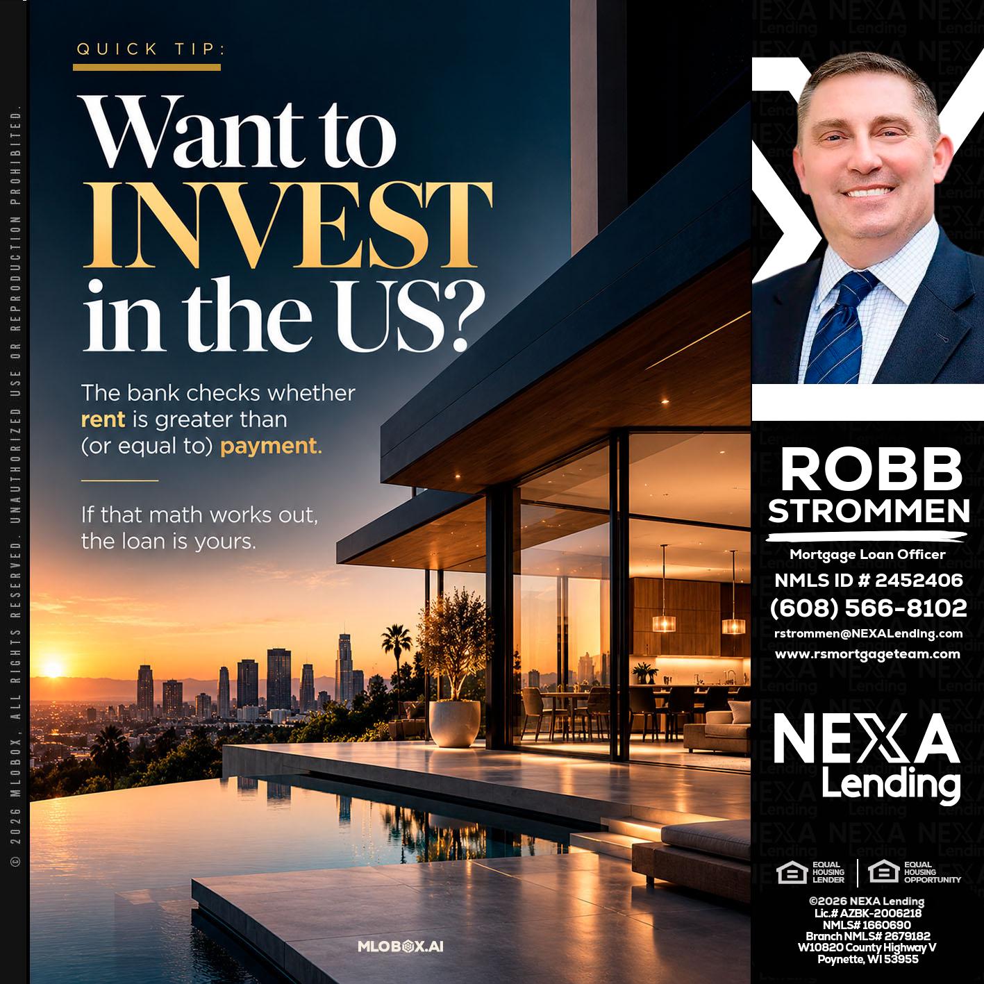 QUICK TIP - Robb Strommen -Mortgage Loan Officer